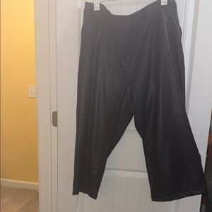 Black Faux Leather Pants